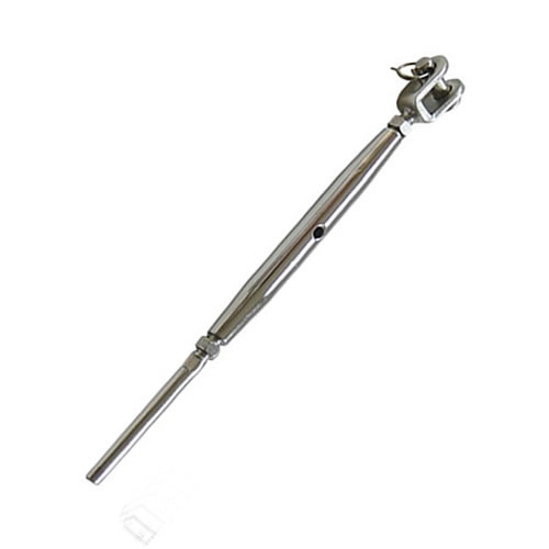 Nerez trubkový napínač vidlice-koncovka 4 mm/M8, A4